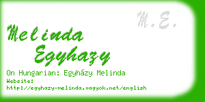 melinda egyhazy business card